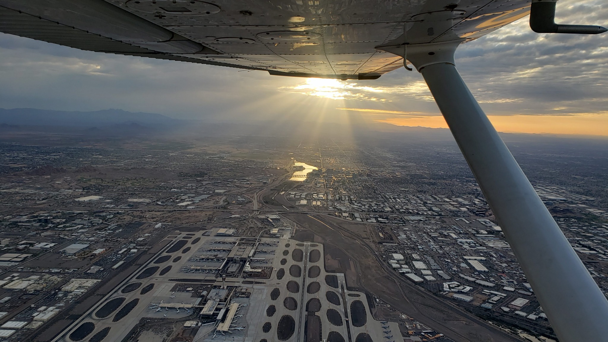 Airport viewed from the air